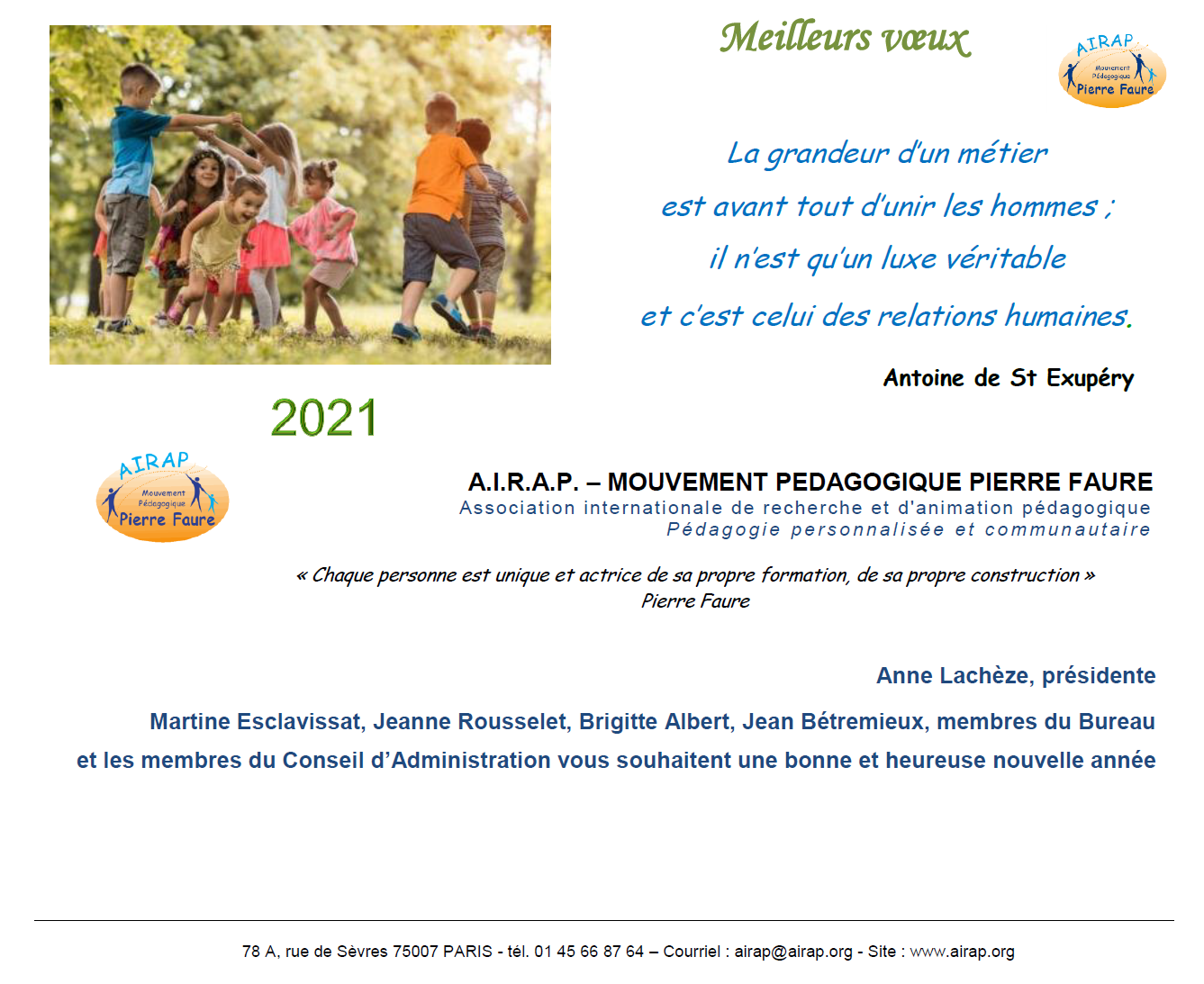 Voeux AIRAP 2021